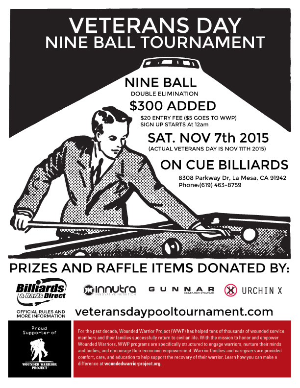 Veterans Day Pool Tournament 2015